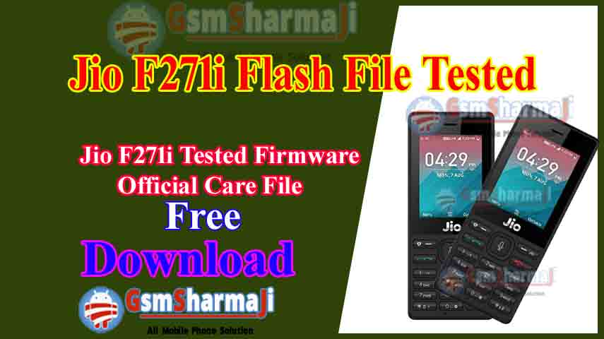 Jio F271i Flash File Tested Download Stock ROM