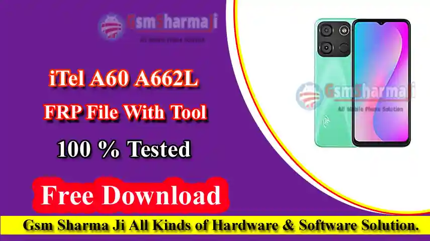 iTel A60 A662L FRP Unlock File With Tool One Click